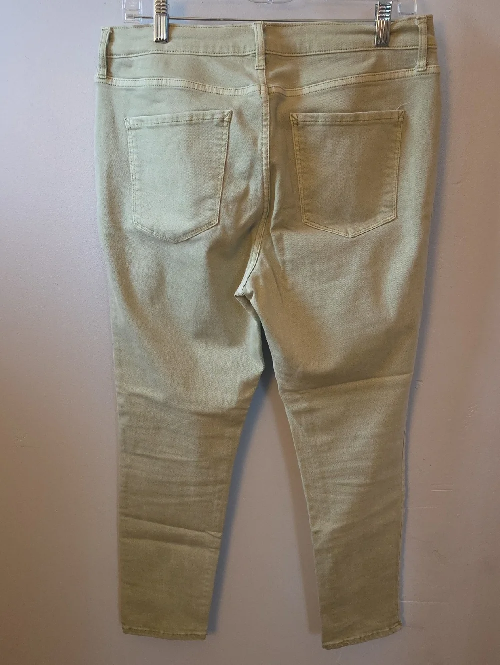 a.n.a Sage Green Skinny Ankle Jeans with Button-Fly - Picture 5 of 5